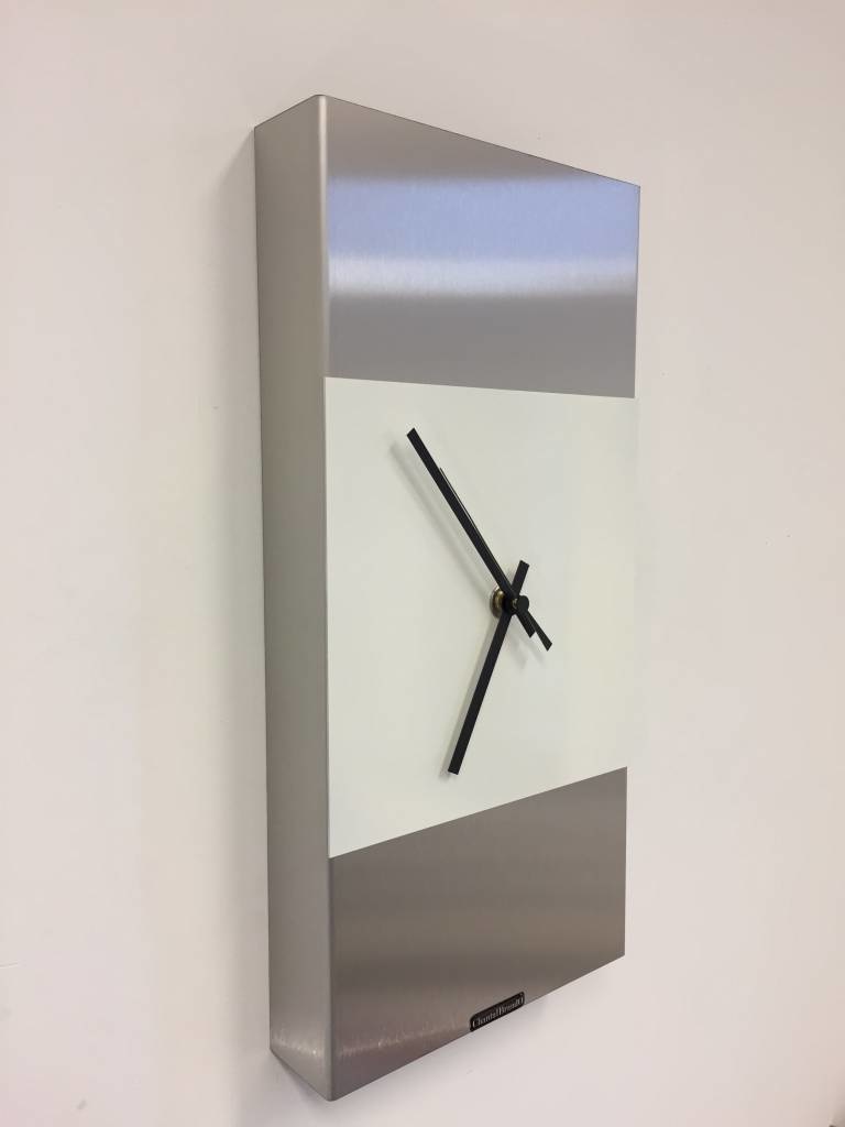 ChantalBrandO Design - Wall clock Extravaganza White Square