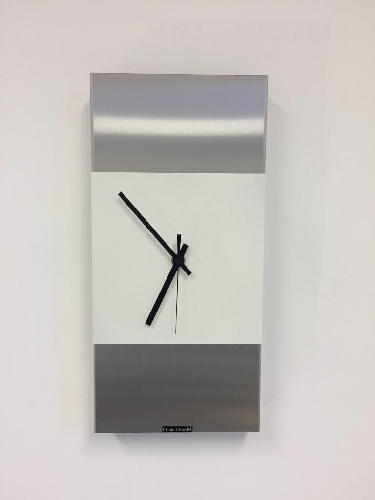 ChantalBrandO Design - Wall clock Extravaganza White Square