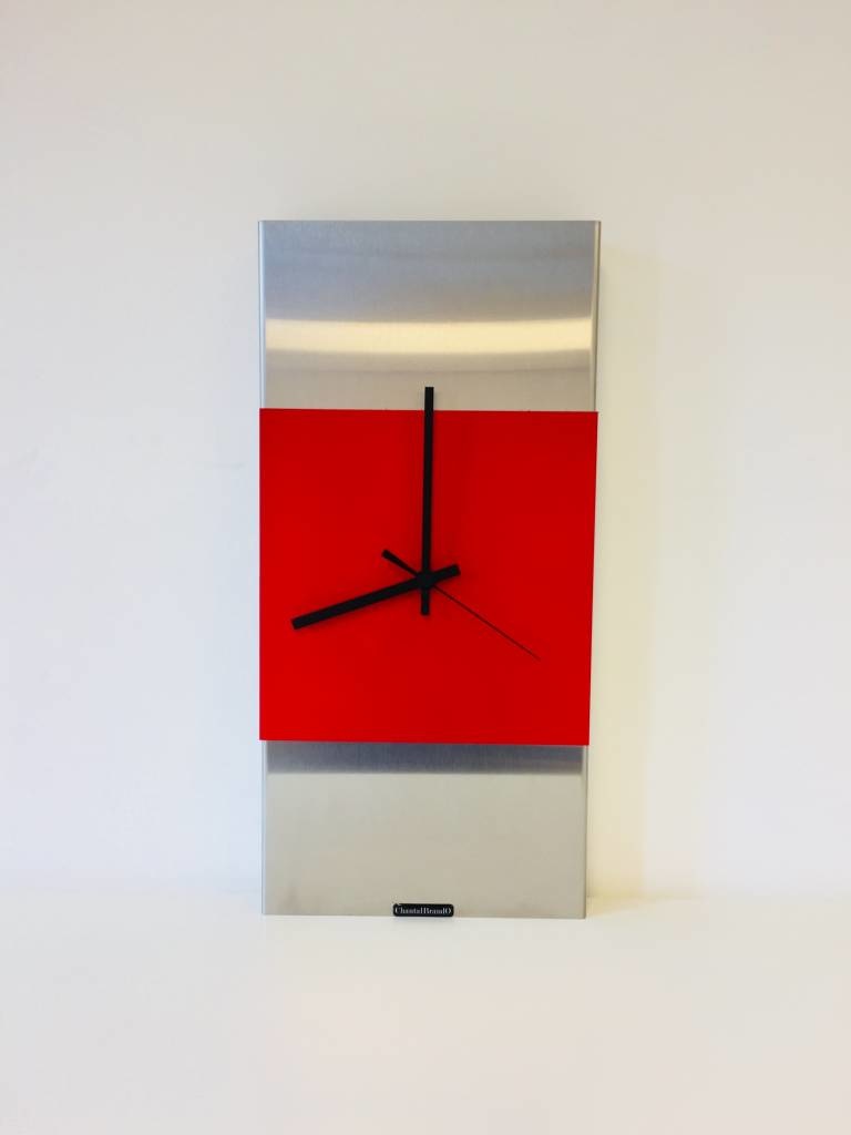 ChantalBrandO Design - Wall clock Extraverganza Red & Black Pointer