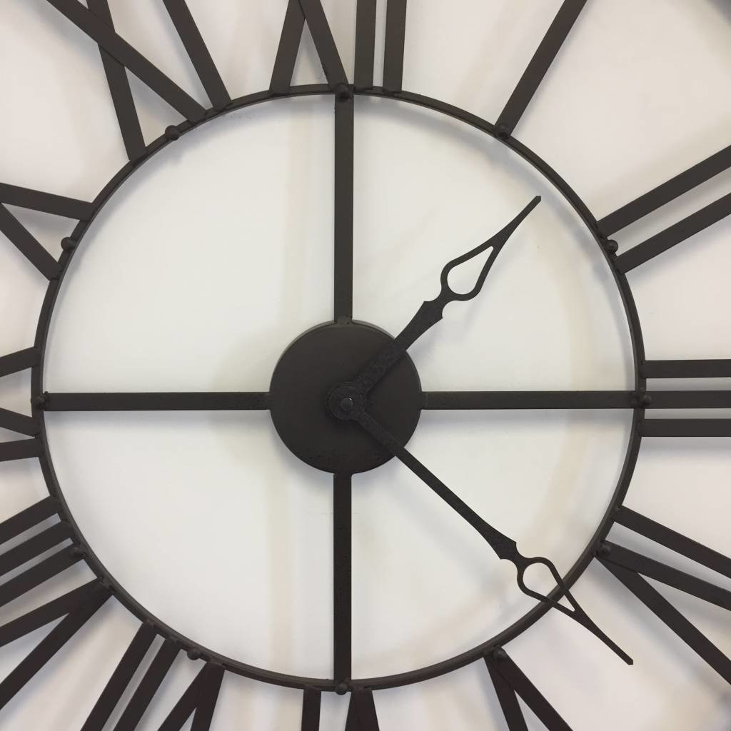 NiceTime Design - Industrial wall clock metal dark brown