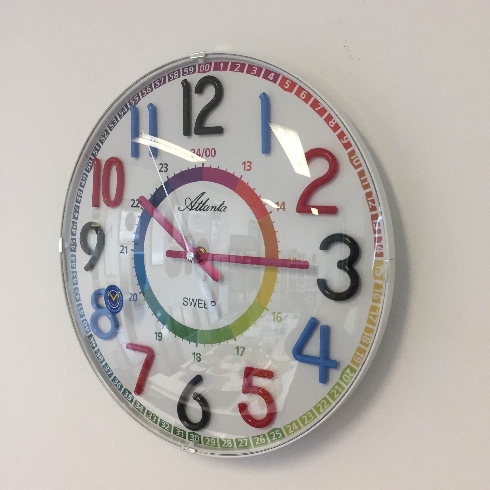 Atlanta Design - Children's wall clock Rainbow