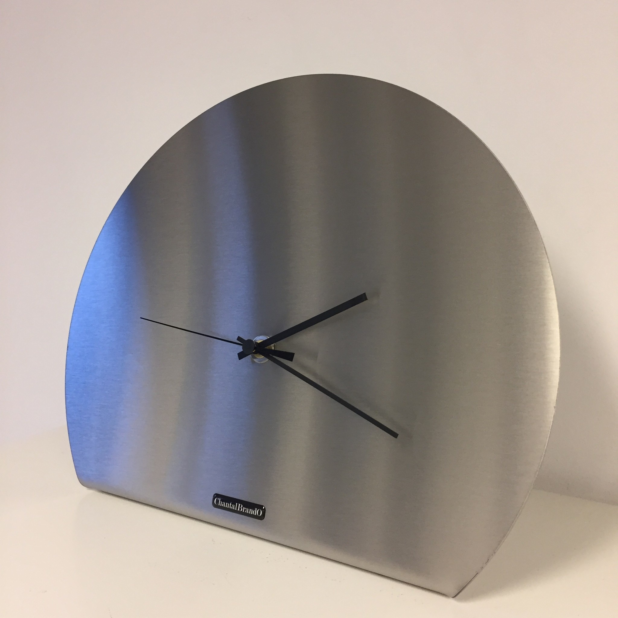 ChantalBrandO Design - Moon Silver Table clock Dutch Modern Design