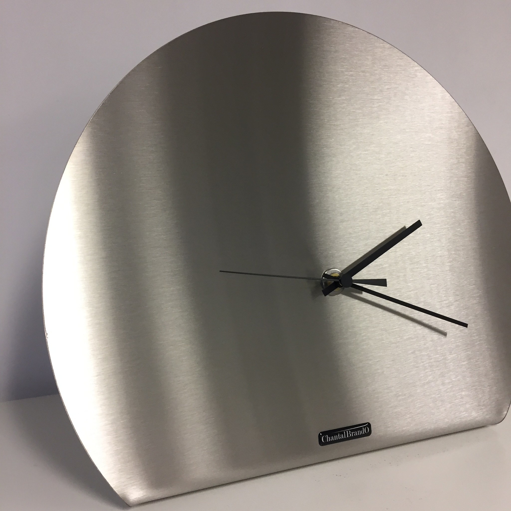 ChantalBrandO Design - Moon Silver Table clock Dutch Modern Design