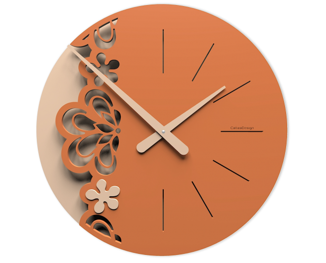 Callea Design - Wall clock Merletto Terra Cotta