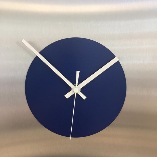 ChantalBrandO Design - Wall clock The Square - Rapsodie in Blue - Modern Dutch Design