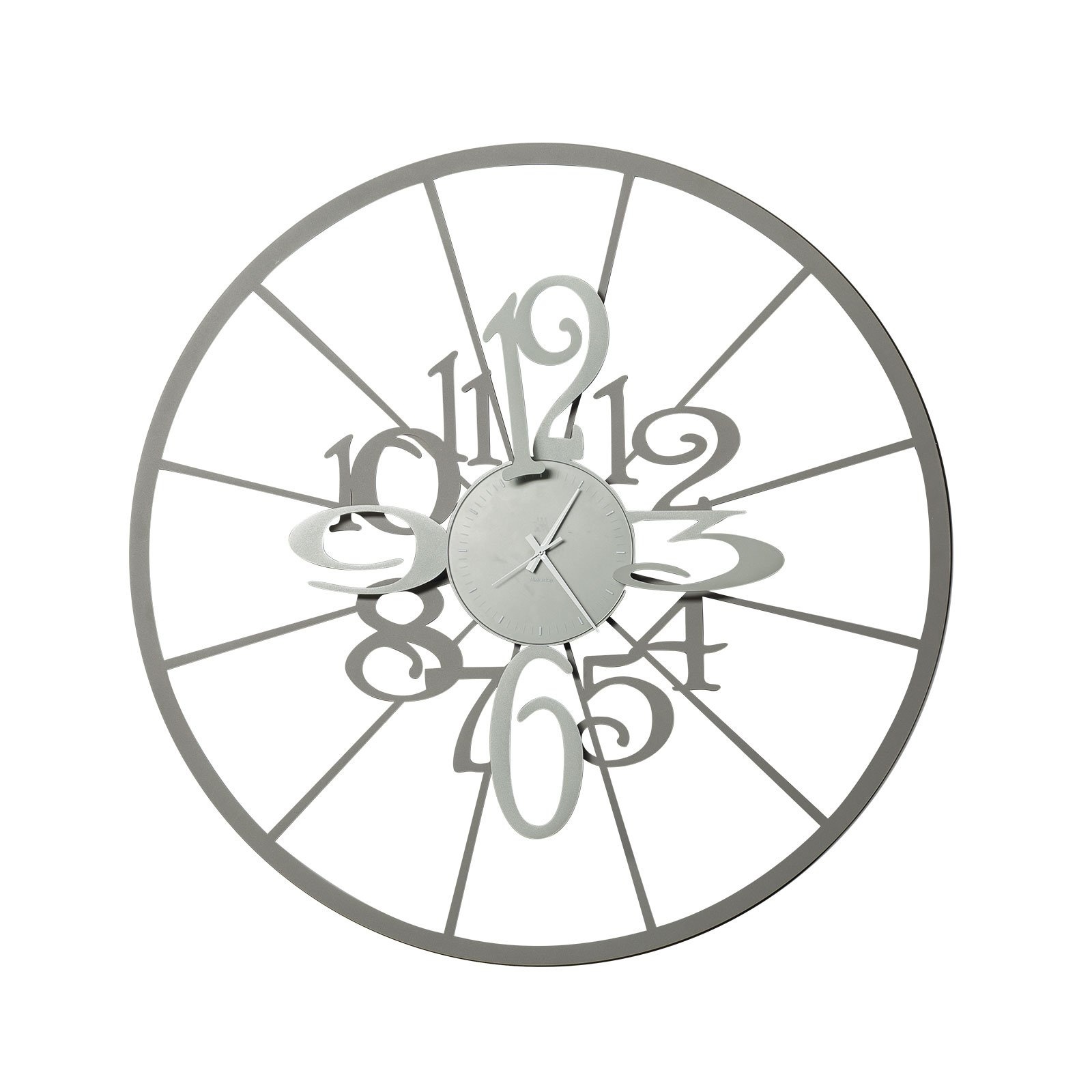 Arti & Mestieri Design - Wall clock Italian Design Kalesy 3032 C47 Slate/Aluminum