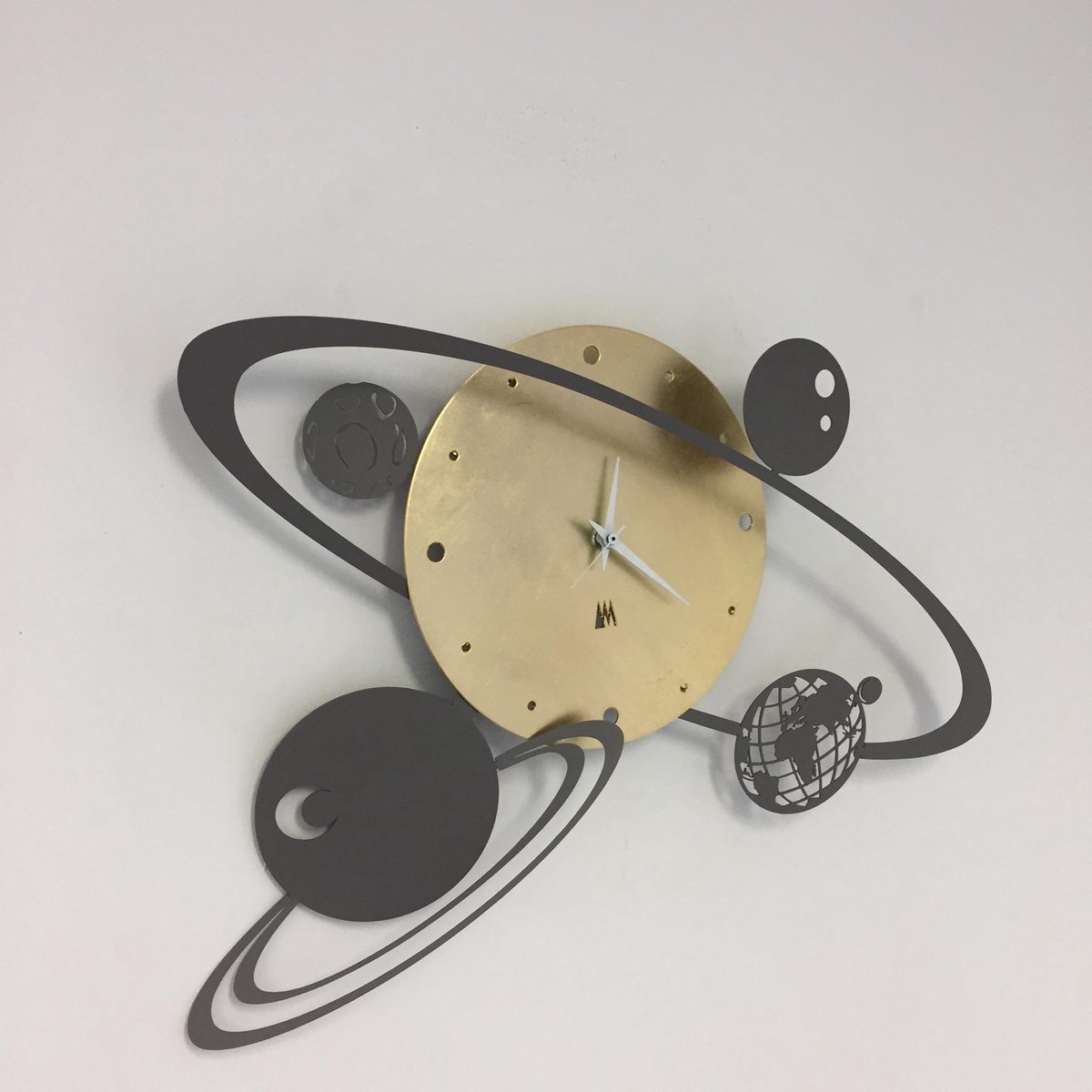 Arti & Mestieri Design - A&M collection - Silent timepiece - Handmade - Metal - 50 x 36cm - Wall clock Modern Italian Design Solar System