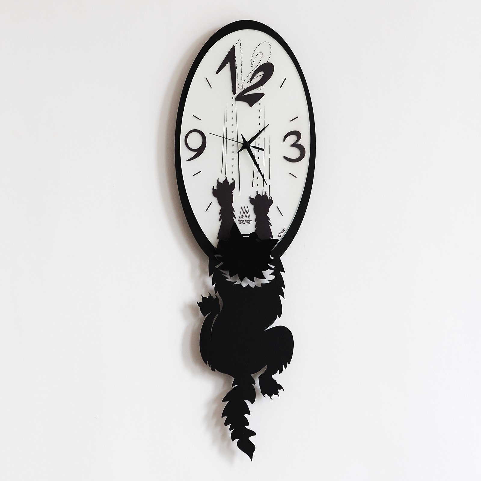 Arti & Mestieri Design - Crazy cat Tom Wall Clock Italian Design