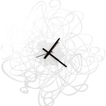 Arti & Mestieri Design - Wall clock Italian design large sketch white arti e mestieri