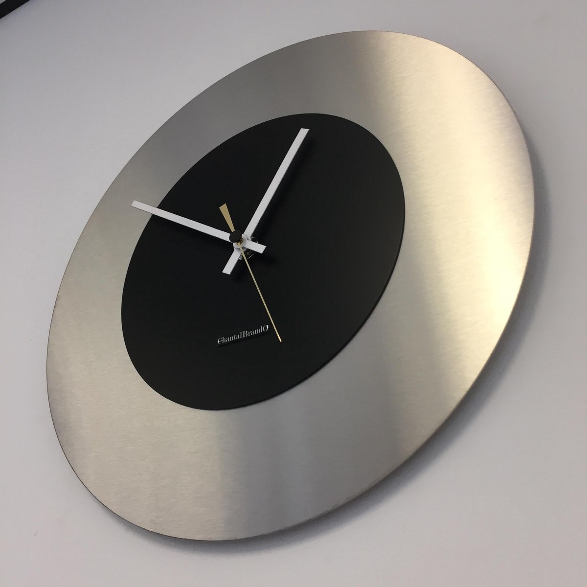 ChantalBrandO Design - Wall Clock Firenze Black & Golden Pointer Modern Design