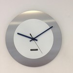 ChantalBrandO Design - Wall Clock Firenze White24 Blue Pointers Modern Design