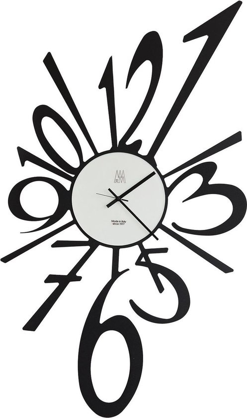 ARTI & MESTIERI Design - Modern Italian Design A & M collection - Silent timepiece - Handmade - Metal - 110 cm - Explosion wall clock Design Black