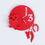 Arti & Mestieri Design - Wall clock Modern Italian design "Lucky Strike"