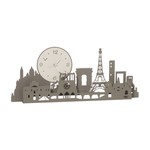 Arti & Mestieri Design - Wandklok Modern Italiaans design met Eiffel Paris City Tour
