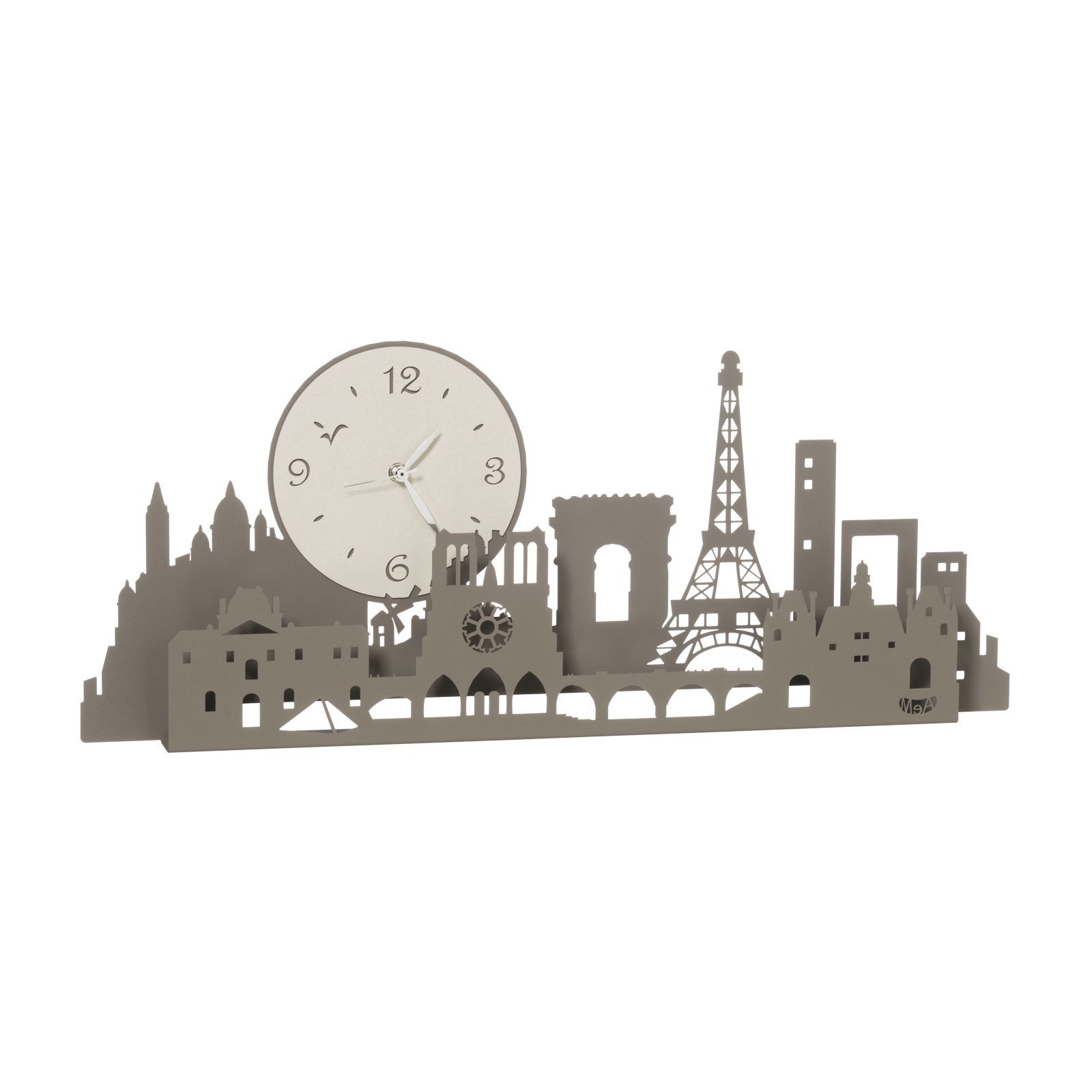 Arti & Mestieri Design - Wall clock Modern Italian design with Eiffel Paris City Tour