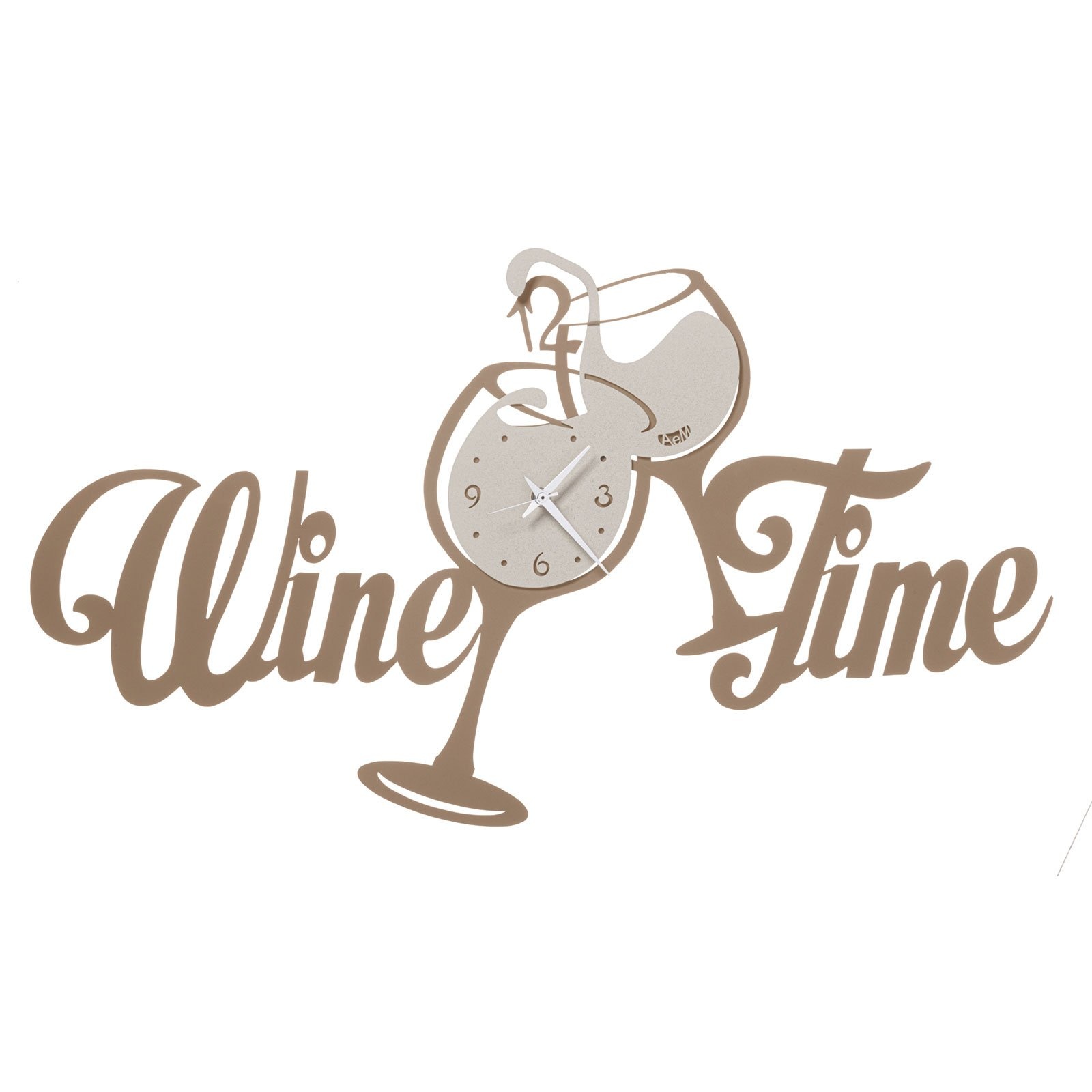 Arti & Mestieri Design - Wall clock Modern Italian wall design with wine time drinks