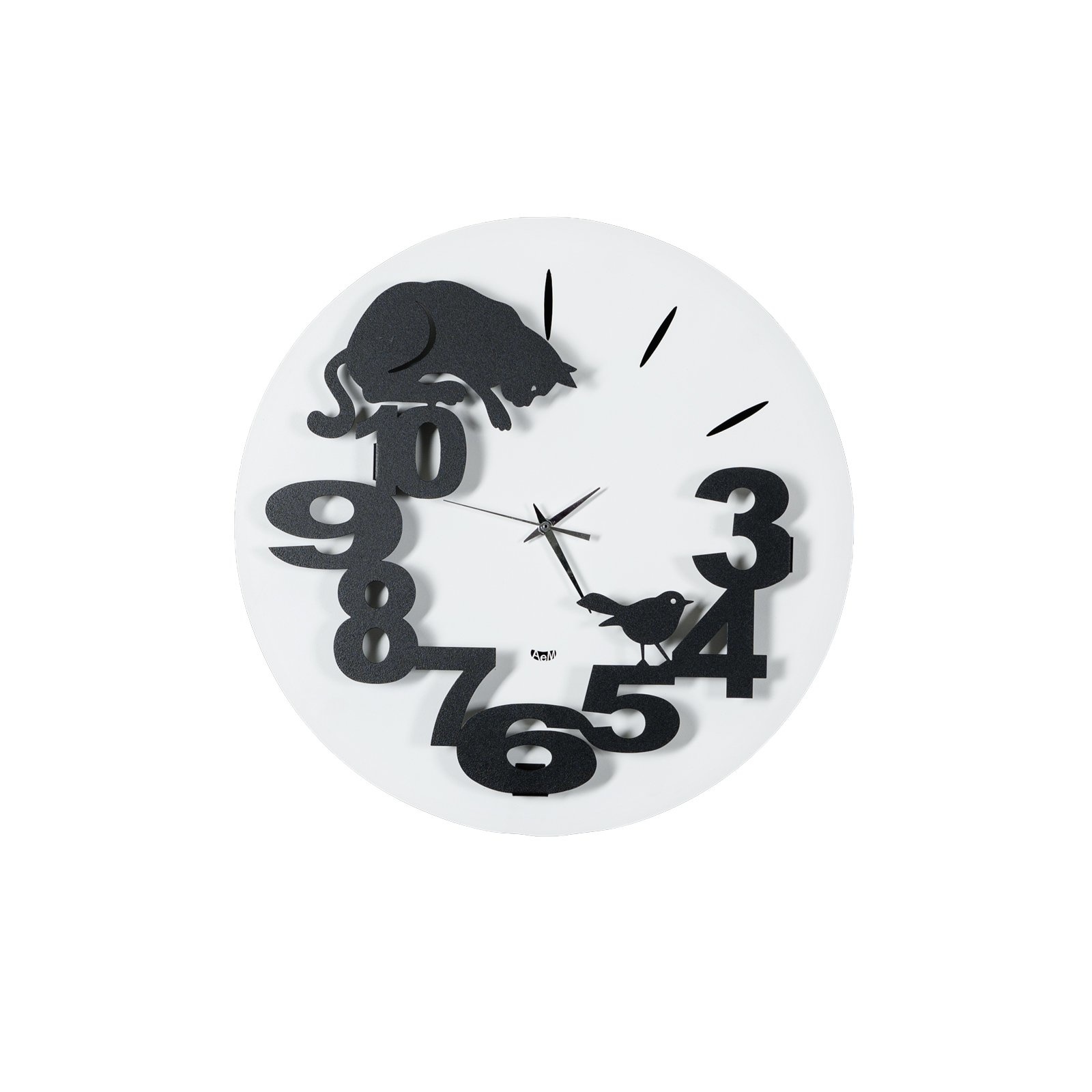 Arti & Mestieri Design - Wall clock Modern Italian design hunter Cat