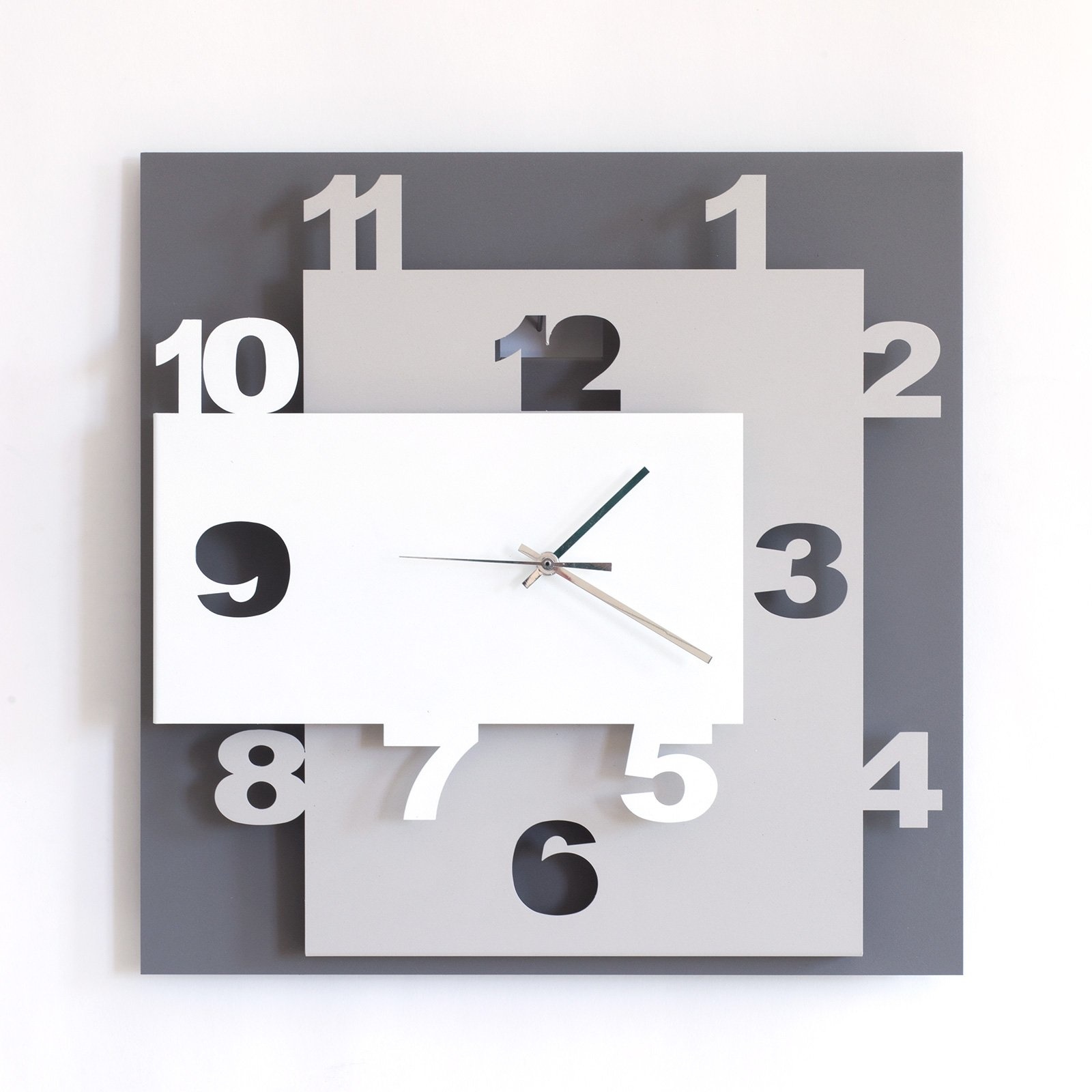 Arti & Mestieri Design - Wall clock Modern Italian design "Ziggurat"