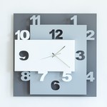 Arti & Mestieri Design - Wall clock Modern Italian design "Ziggurat"