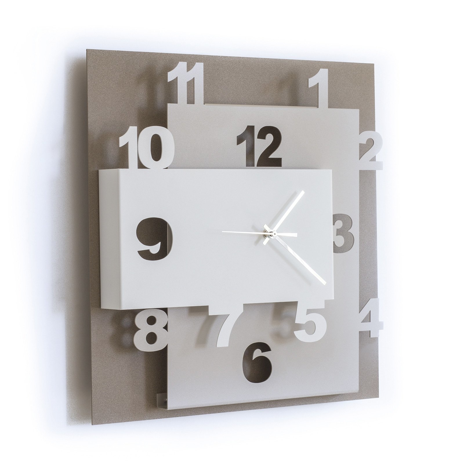 Arti & Mestieri Design - Wall clock Modern Italian design "Ziggurat"