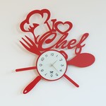 Arti & Mestieri Design - Wall clock Modern Italian design "I love chef"