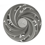 Arti & Mestieri Design - Wall clock Modern Italian Large design with three -dimensional Vortex effect