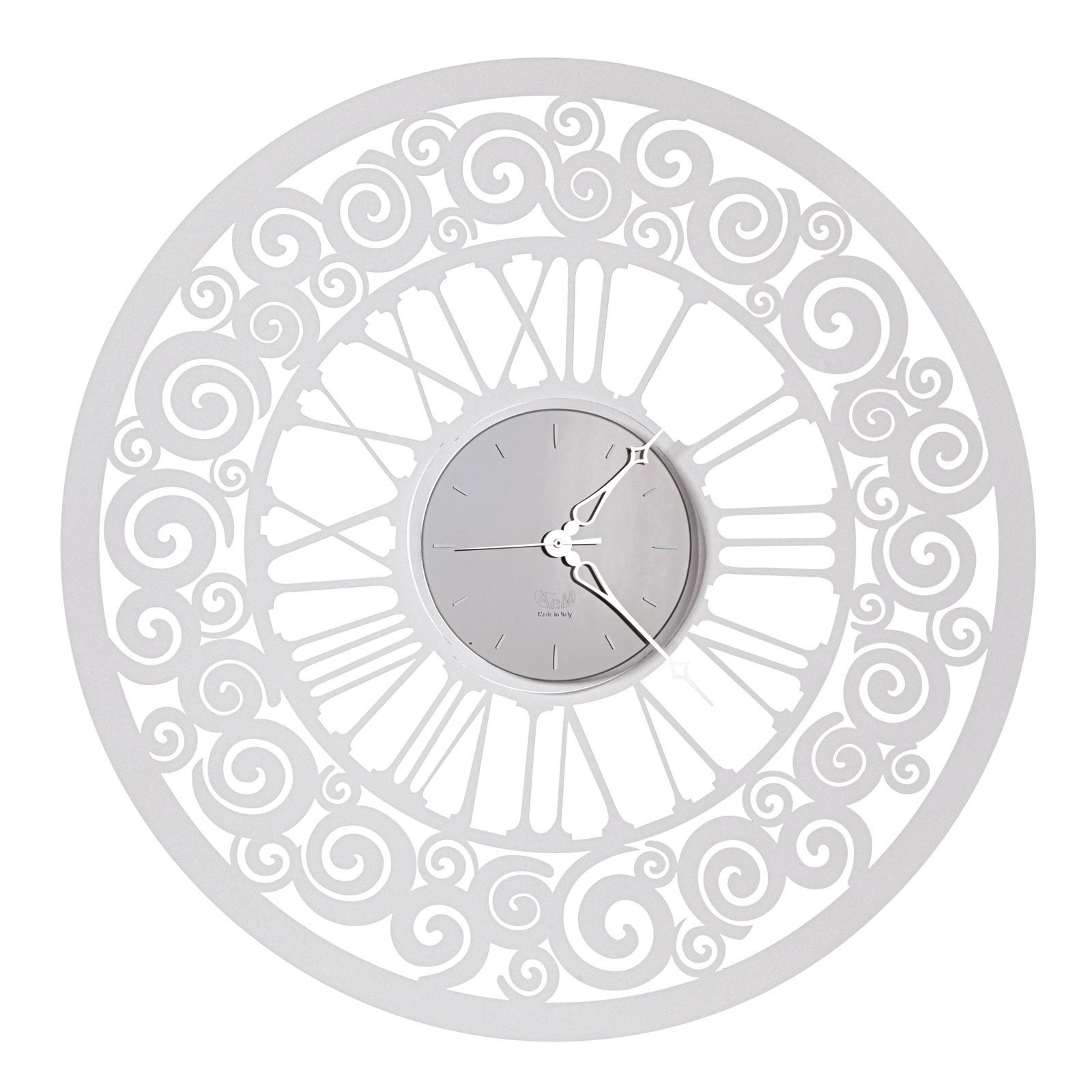 Arti & Mestieri Design - Wall clock Modern Italian wall design with Rococo -Pirals