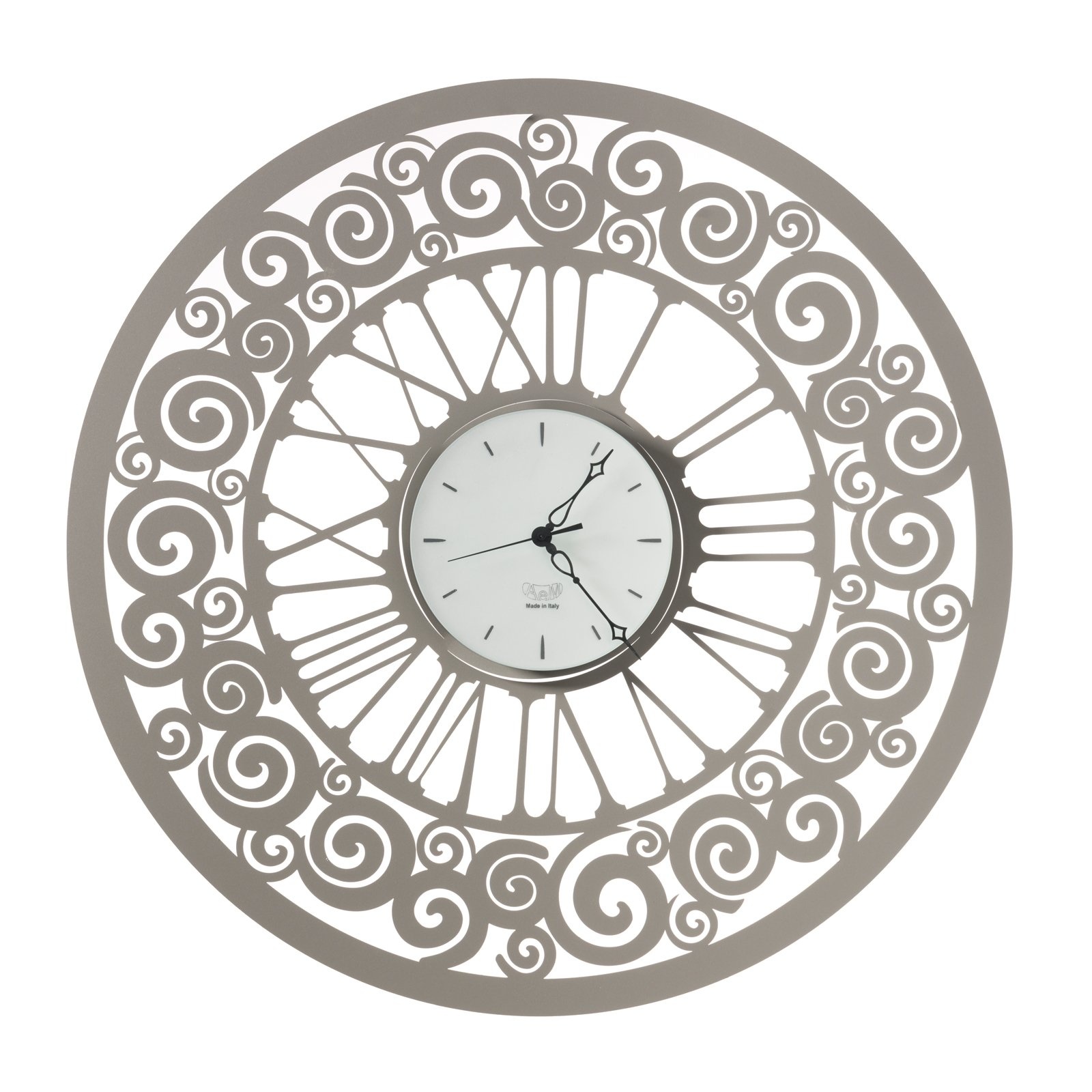 Arti & Mestieri Design - Wall clock Modern Italian wall design with Rococo -Pirals