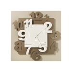 Arti & Mestieri Design - Wall clock Modern Italian Square Wall Design Large Ziggurat