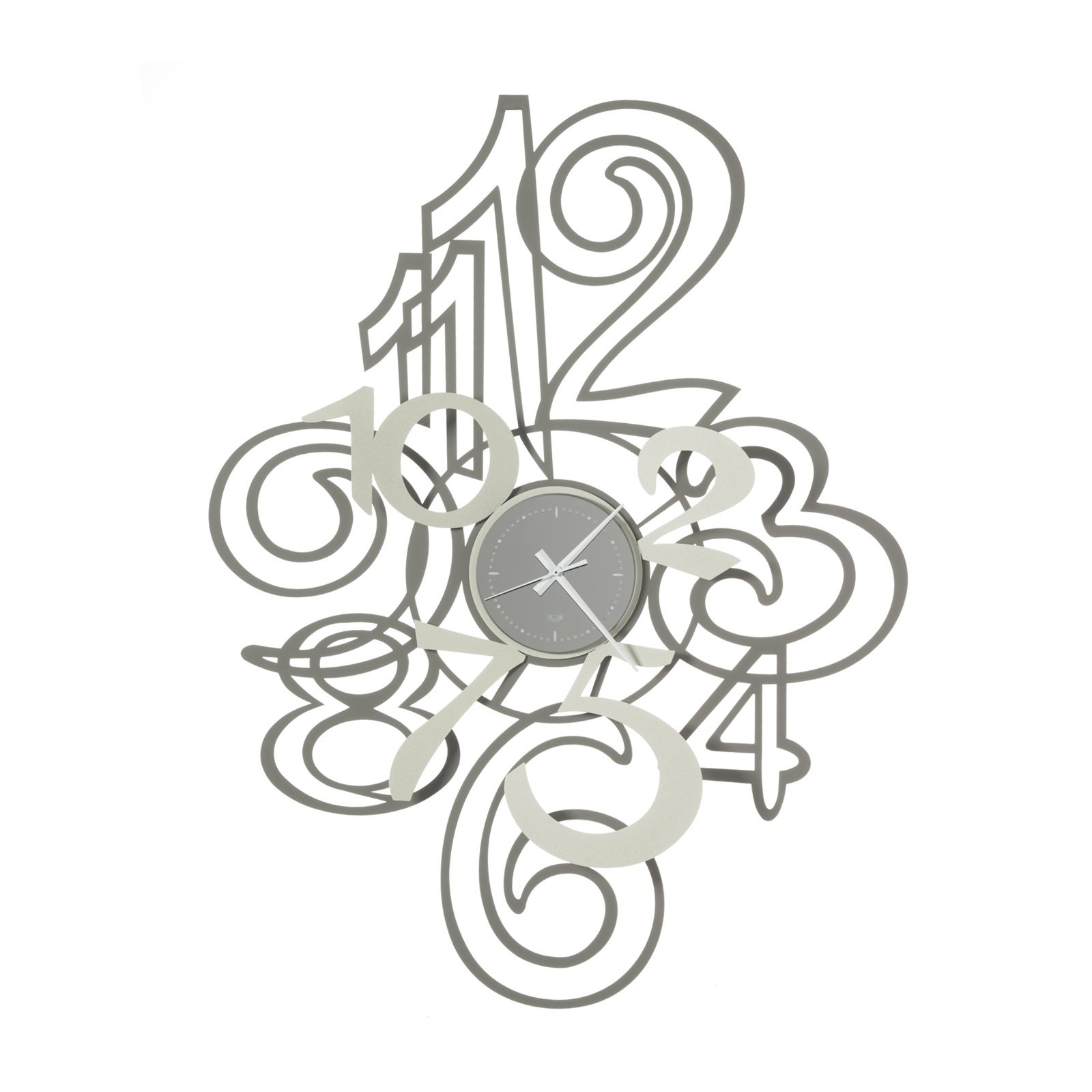 Arti & Mestieri Design - Wall clock Modern Italian design wall with overlapping songs profile