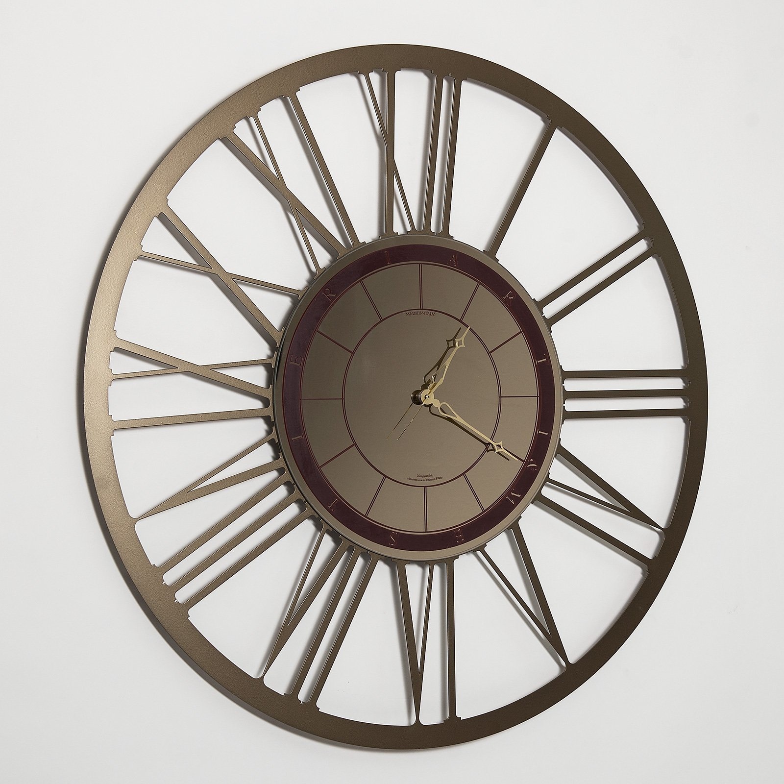 Arti & Mestieri Design - wall clock Modern Italian large wall design with large Lux Roman songs