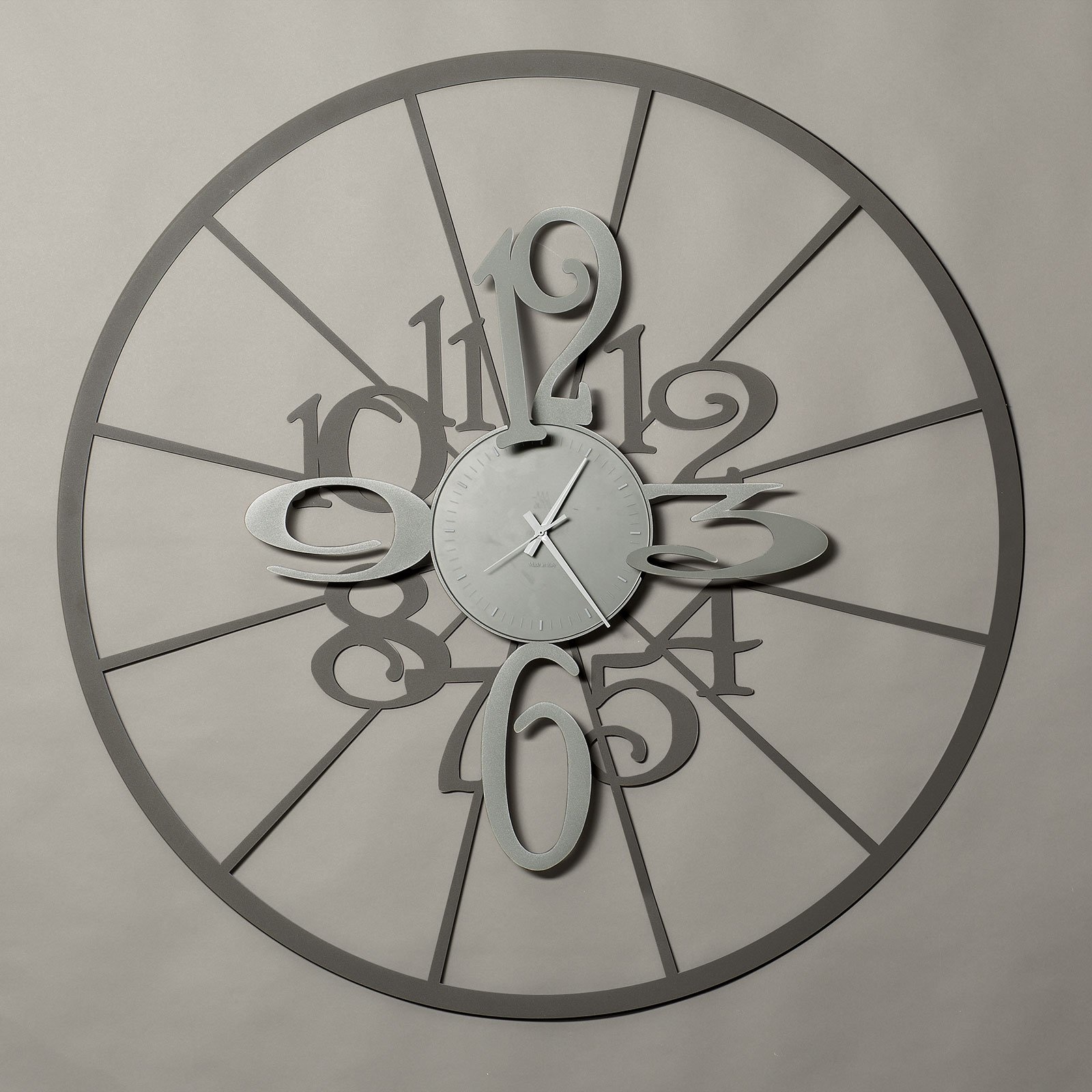 Arti & Mestieri Design - Wall clock Modern Italian Wall Design With Large Kalesy Round Numbers