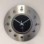 ChantalBrandO Design - Wall clock Mecanica Small Indoor Circle Black Blue Modern Dutch Design Handmade 40 cm