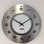 ChantalBrandO Design - Wall clock Mecanica Small Inside Circle White Black Gold Modern Dutch Design Handmade 40 cm