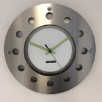 ChantalBrandO Design - Wall clock Mecanica Small Indoor Circle White Lemmon Black Modern Dutch Design Handmade 40 cm