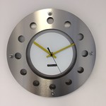 ChantalBrandO Design - Wall clock Mecanica Small Indoor Circle White Yellow Black Modern Dutch Design Handmade 40 cm