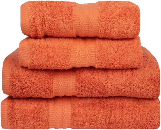 Beoxl Wall clock with free design towel - bath towel - 140x70 large format - orange - soft quality
