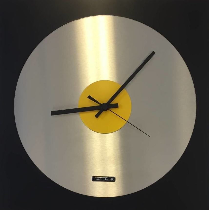 Klokkendiscounter Design - Wall clock Topaz Black and Yellow