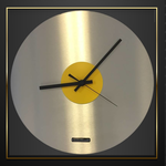 Klokkendiscounter Design - Wall clock Topaz Black and Yellow