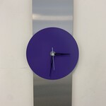 Klokkendiscounter Design - Wall clock stainless steel Purple Haze