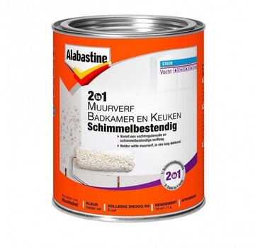 Alabastine 2in1 Muurverf Badkamer en Keuken Schimmelbestendig