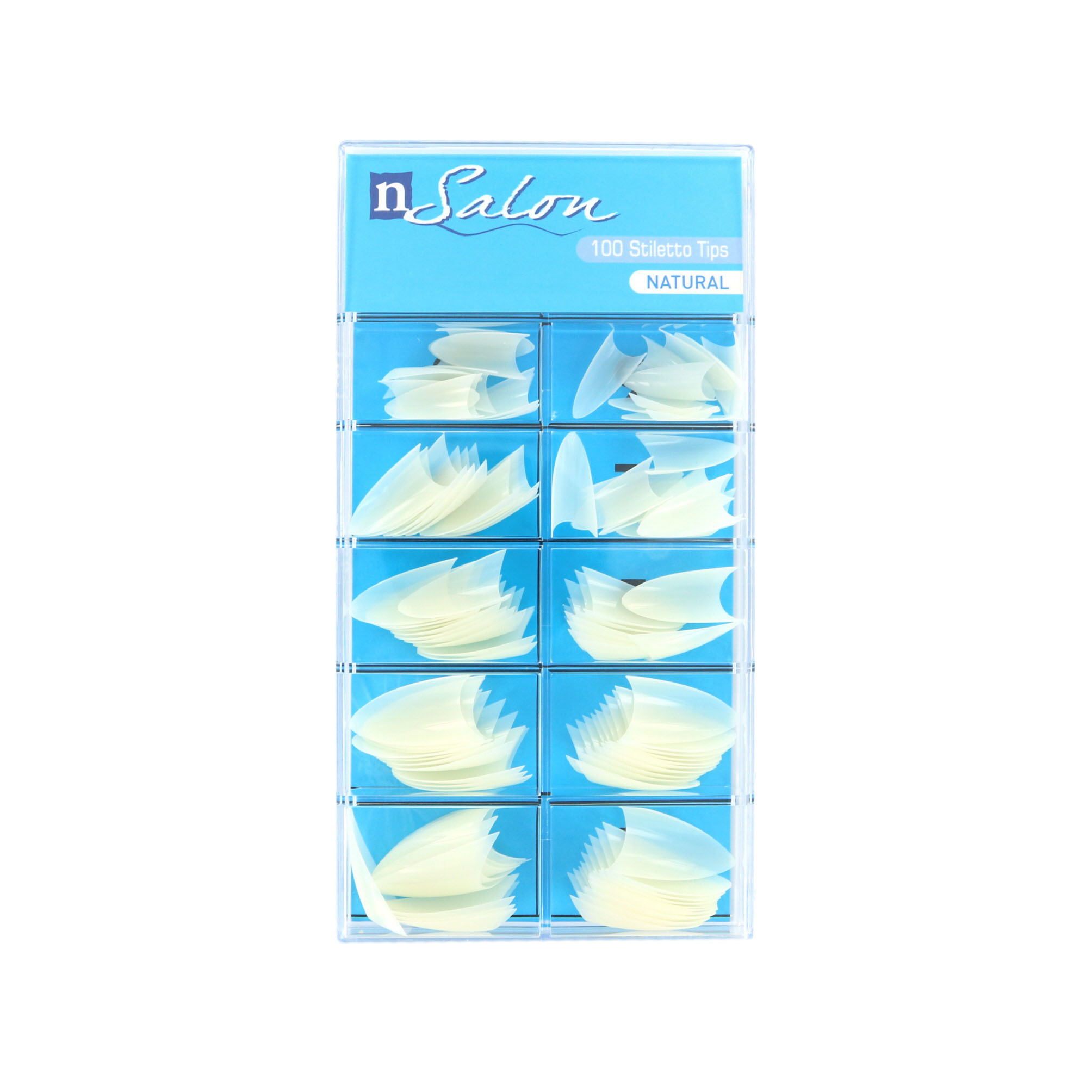 N Salon 100 Stiletto Nailtips - Natural