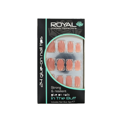 Royal 24 Glue-On Nail Tips - In The Buff (Avec de la colle à ongles)