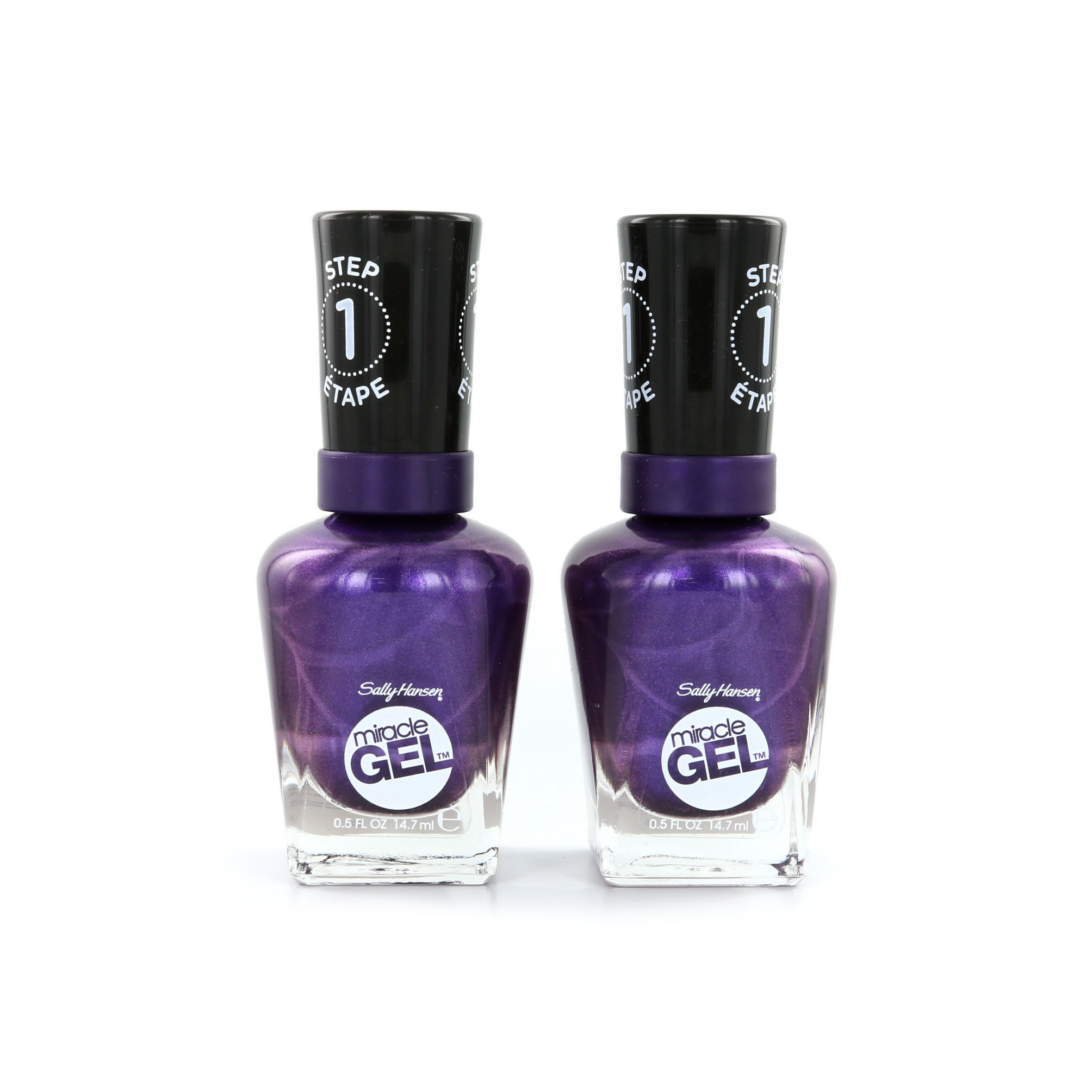 Sally Hansen Miracle Gel Vernis à ongles - 570 Purplexed (2 pièces)