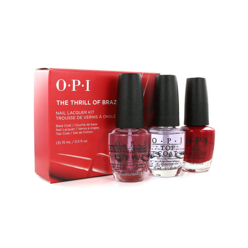 O.P.I Nail Lacquer Kit - The Thrill Of Brazil (Basecoat, Topcoat & Vernis à ongles)
