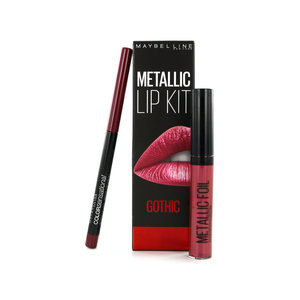 Metallic Lipkit Gothic - Lip Foil 105 Scorpion & Lipliner 110 Riche Wine