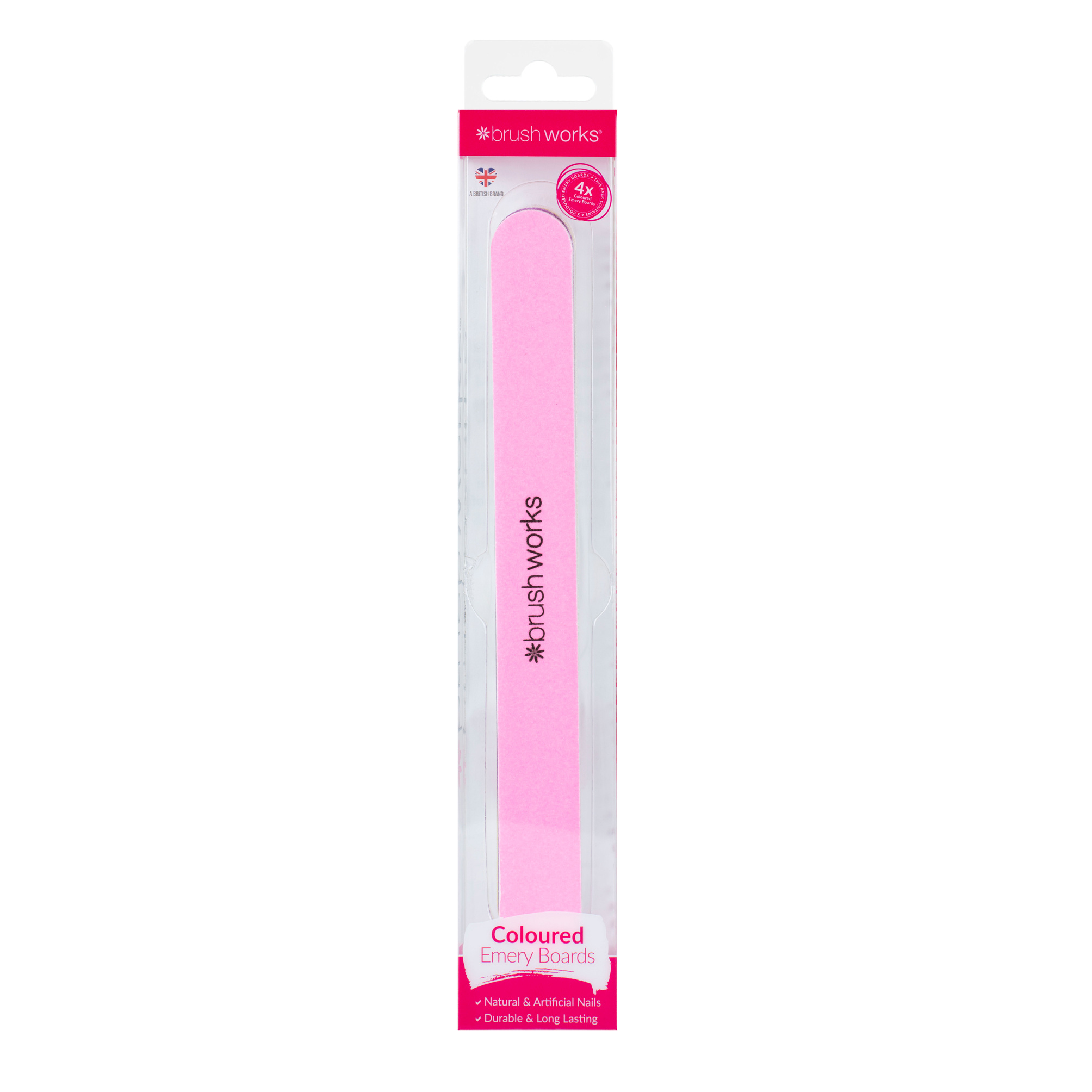 Brushworks Limes à ongles colorées (4 pièces)