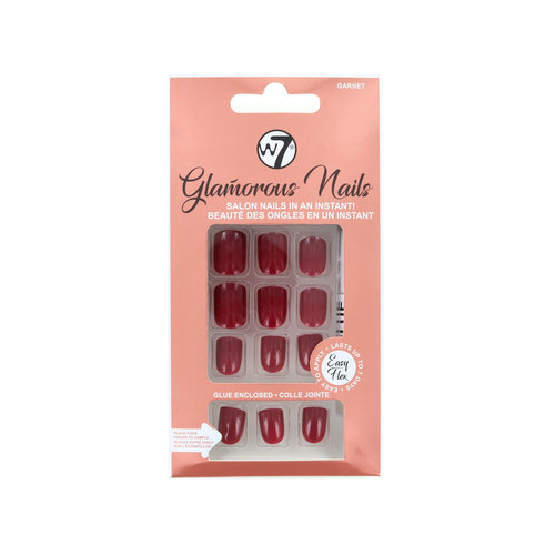 W7 Glamorous Nails - Garnet (Avec de la colle à ongles)