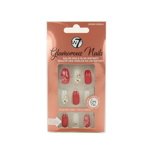 W7 Glamorous Nails - Crown Jewels (Avec de la colle à ongles)
