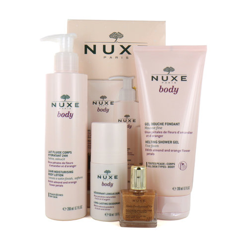 Nuxe Body Luxe Christmas Ensemble-Cadeau - 200 ml - 200 ml - 50 ml - 10 ml (Emballage Danois)